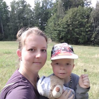 Kristýna and her son Kristýna and her son